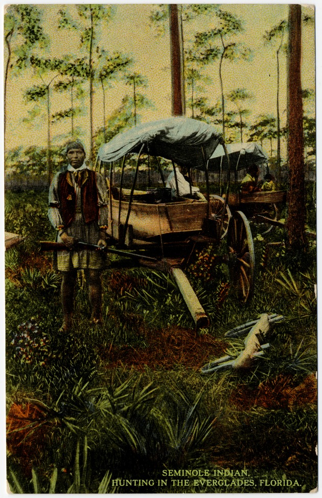 Seminole Indian, Hunting in the Everglades, Florida - Front