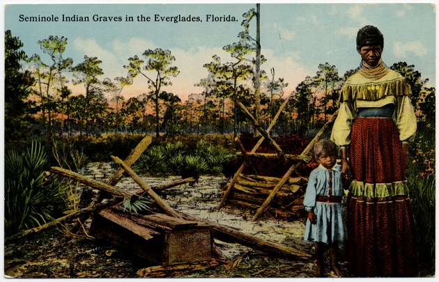 Seminole Indian Graves in the Everglades, Florida - Front