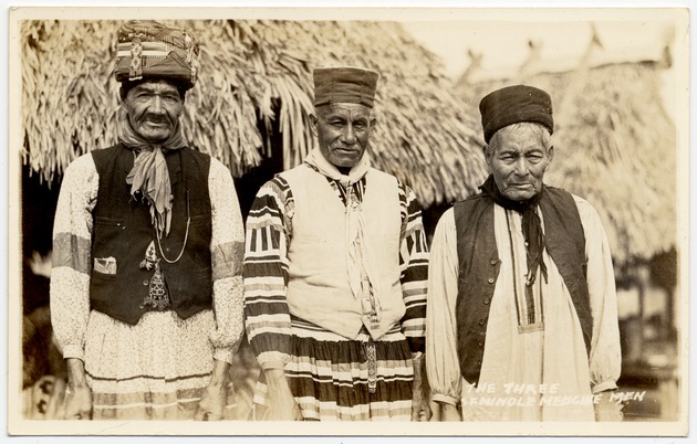 The three Seminole Medicine men - Front