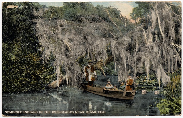 Seminole Indians in the Everglades near Miami, Fla. - Front