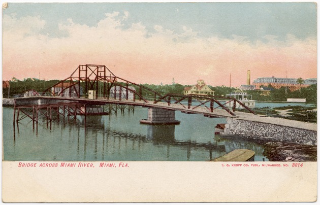Bridge across Miami River, Miami, Fla. - Front