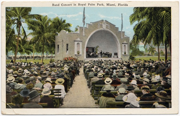 Band concert in Royal Palm Park, Miami, Florida - Front
