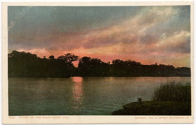Sunset in the Miami River. Fla. - Front