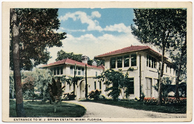 Entrance to W. J. Bryan Estate, Miami, Florida - Front