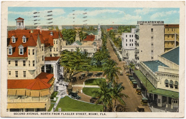 Second Avenue, north from Flagler Street, Miami, Fla. - Front