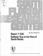 [1980-07] Endemic Taxa in the Flora of South Florida