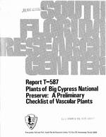Plants of Big Cypress National Preserve: A Preliminary Checklist of Vascular Plants