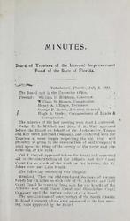 Minutes of the Board of Trustees Internal Improvement Fund of the State of Florida. Vol. 3 (1881-1889)