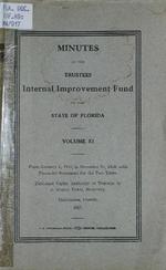 Minutes of the Trustees of the Internal Improvement Fund, State of Florida Vol. 11