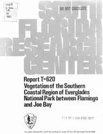 [1981-04] Vegetation of the Southern Coastal Region of Everglades National Park Between Flamingo and Joe Bay