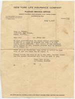 [1932-07-09] Letter from New York Life Insurance Co. to Dana A. Dorsey