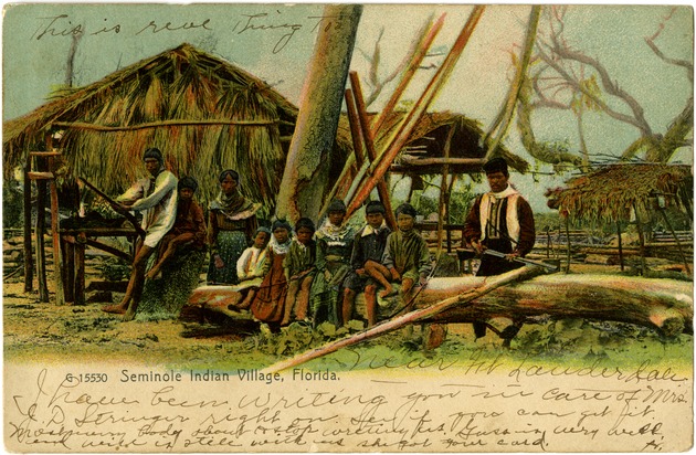 A  Seminole Indian village, Florida - Front