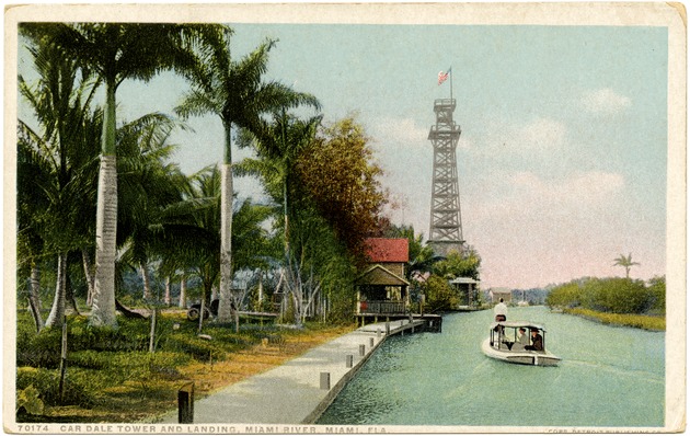 Car Dale Tower and landing, Miami River, Miami, Fla. - Front