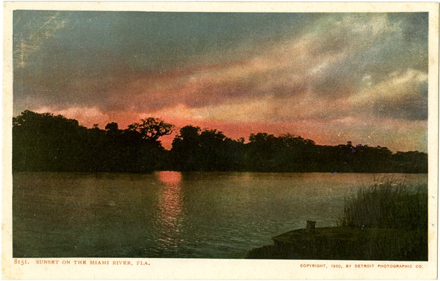 Sunset on the Miami River, Fla. - Front