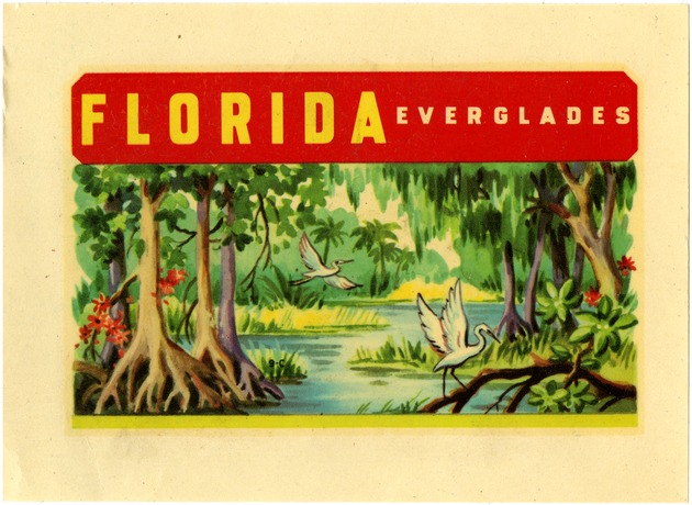Florida Everglades window sign - Front