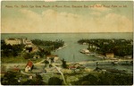 Bird's eye view of the mouth of Miami River, Biscayne Bay and Hotel Royal Palm