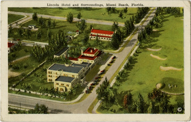 Lincoln Hotel and Surroundings, Miami Beach, Florida. - Front