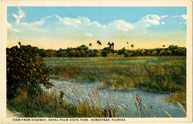 View from highway, Royal Palm State Park, Homestead, Florida - Front