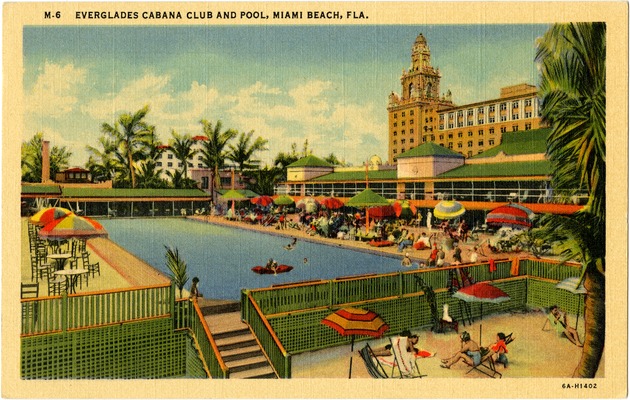Everglades Cabana Club and Pool, Miami Beach, Fla. - Front