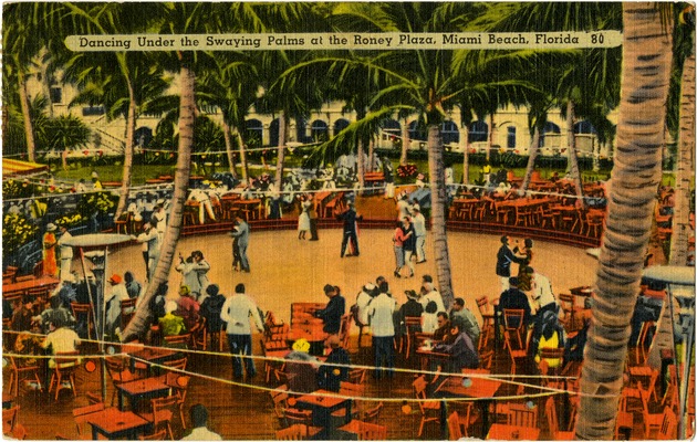 Dancing under the swaying palms at the Roney Plaza hotel - Front