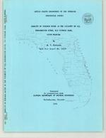 [1974] Quality of Surface Water in the Vicinity of Oil Exploration Sites, Big Cypress Area, South Florida
