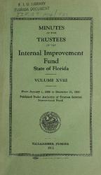 Minutes of the Trustees of the Internal Improvement Fund, State of Florida. Vol. 18