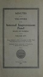 Minutes of the Trustees of the Internal Improvement Fund, State of Florida. Vol. 16