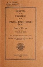Minutes of the Trustees of the Internal Improvement Fund, State of Florida. Vol. 21