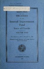 Minutes of the Trustees of the Internal Improvement Fund, State of Florida. Vol. 22