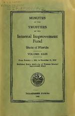 Minutes of the Board of Trustees Internal Improvement Fund of the State of Florida. Vol. 23