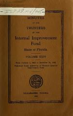 Minutes of the Board of Trustees Internal Improvement Fund of the State of Florida. Vol. 24