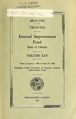 Minutes of the Board of Trustees Internal Improvement Fund of the State of Florida. Vol. 25