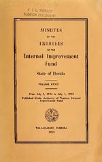 Minutes of the Board of Trustees Internal Improvement Fund of the State of Florida. Vol. 27