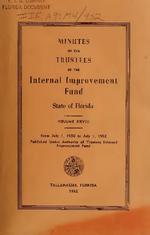 Minutes of the Board of Trustees Internal Improvement Fund of the State of Florida. Vol. 28