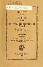 Minutes of the Board of Trustees Internal Improvement Fund of the State of Florida. Vol. 30