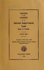 Minutes of the Board of Trustees Internal Improvement Fund of the State of Florida. Vol. 32