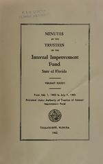 Minutes of the Board of Trustees Internal Improvement Fund of the State of Florida. Vol. 33