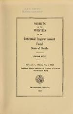 Minutes of the Board of Trustees Internal Improvement Fund of the State of Florida. Vol. 34