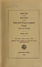 Minutes of the Board of Trustees Internal Improvement Fund of the State of Florida. Vol. 35