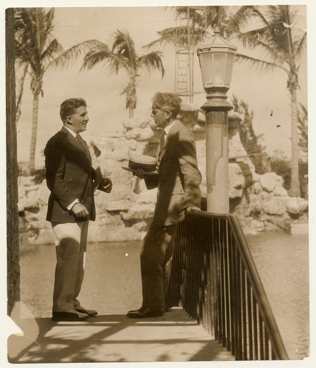 Alexander Ott and Denman Fink at Venetian Pool, Coral Gables, Florida - Recto