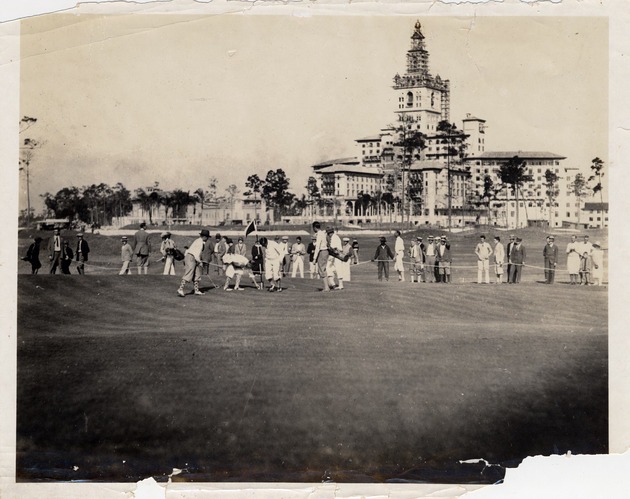 Golf players at Biltmore Hotel ground Southeast, Coral Gables, Florida - Front