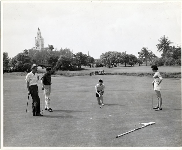 Golf players at Biltmore Hotel golf course Southeast, Coral Gables, Florida - Front