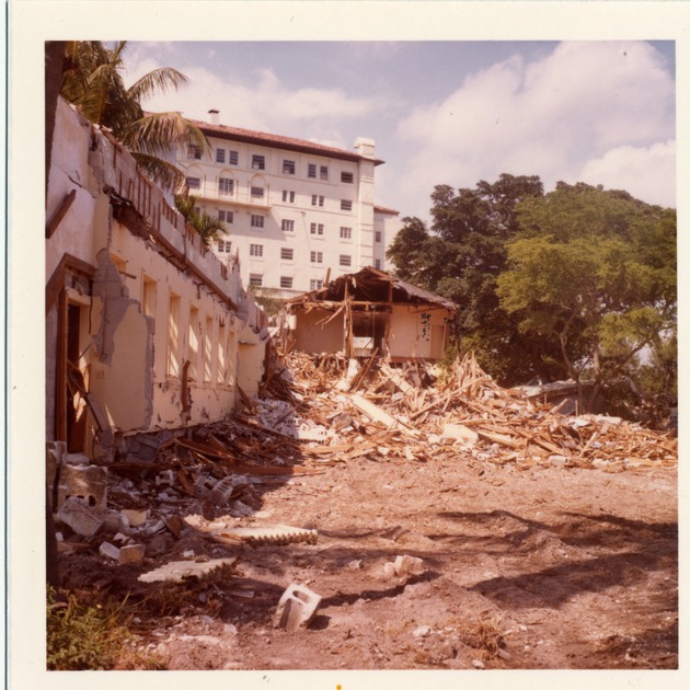 Biltmore Hotel demolition of building 6, Coral Gables, Florida - Front