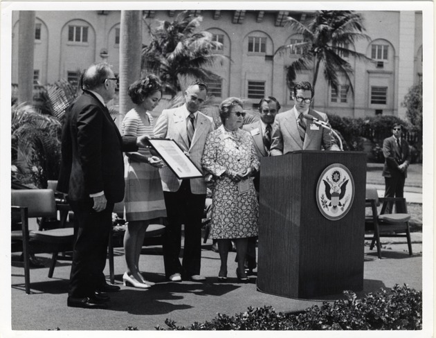 Legacy of Parks dedication ceremony, Biltmore Hotel, Coral Gables, Florida - Front