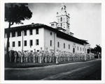 Army officers formation at Pratt General Hospital former Biltmore Hotel, Coral Gables, Florida