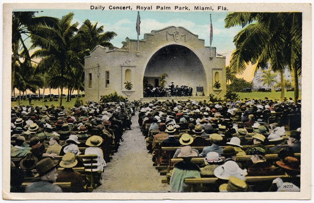 Daily concert at the Royal Palm Park, Miami, Fla. - Front
