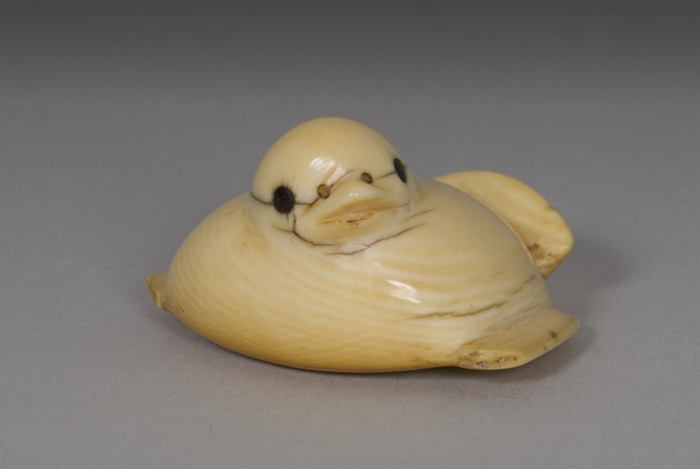 Netsuke: The Tongue-Cut Sparrow - artifact front view