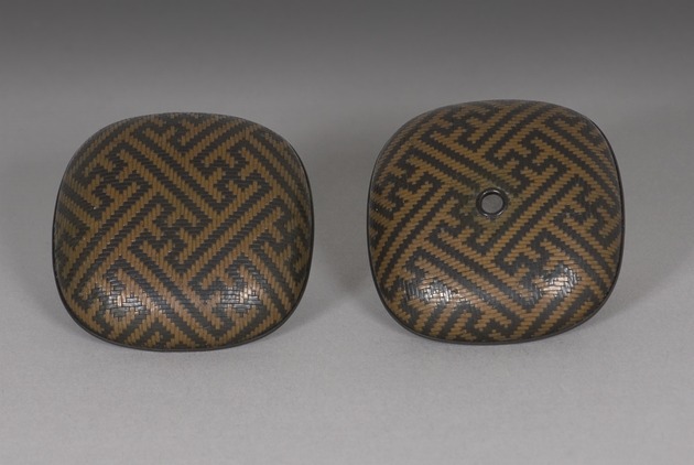 Woven metal manju netsuke