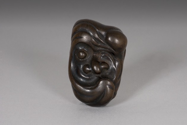 Mask netsuke: Hyottoko - artifact front view