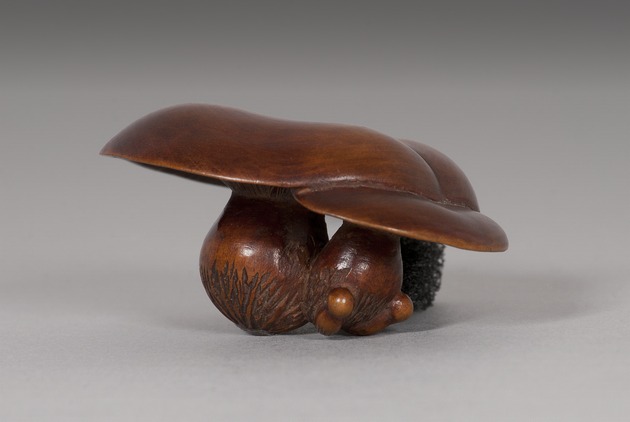 Netsuke: mushroom - artifact side view